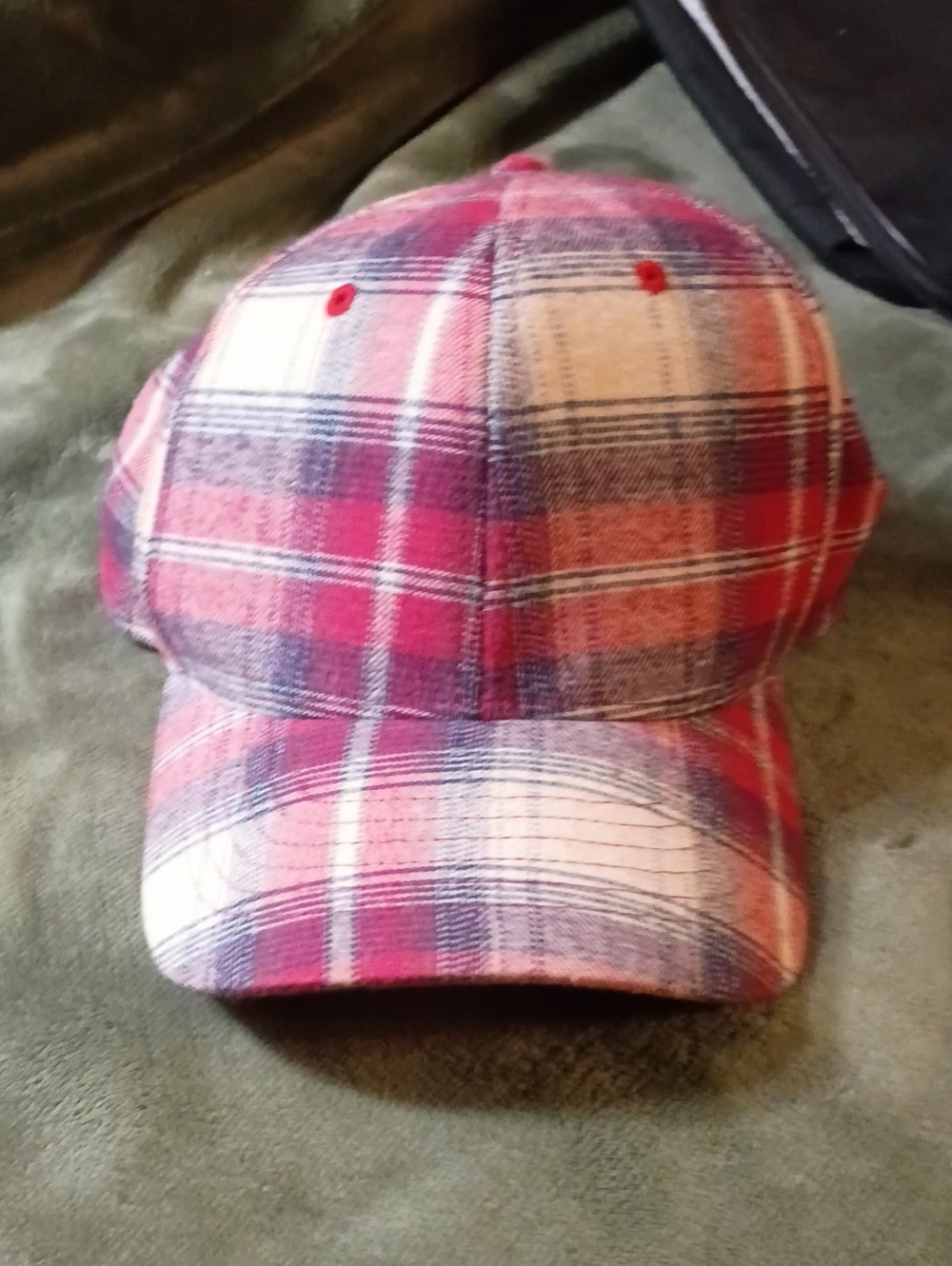 Backpacker Pink Plaid Baseball Cap - Unbranded Unsex